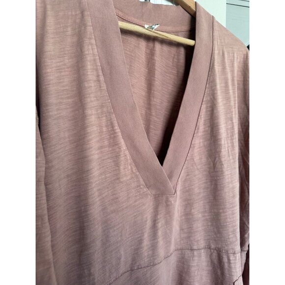 Free People LG Intimately Just Because V-Neck One Piece Jumpsuit Rosewood Pink - Picture 9 of 10